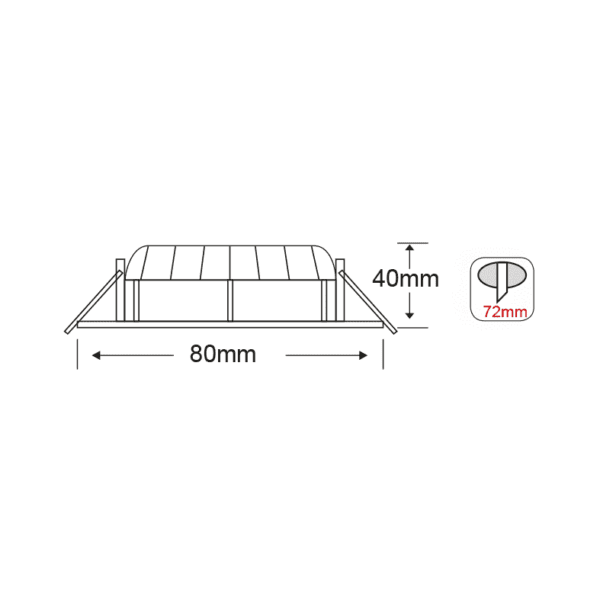 NETTO SQUARE N.MAT MOV. LED SPOT 6W 3000K 410Lm COB 230V 60° Ra80