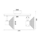 ΕΠΙΤΟΙΧΟ Φ/Σ 2ΧΕ14 PALOMA ΛΕΥΚΟ ΜΕΤΑΛΛΙΚΟ 32X13X19CM - Image 2