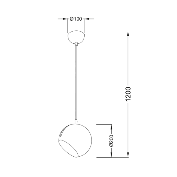 ΚΡΕΜΑΣΤΟ Φ/Σ 1ΧΕ27 ΜΕΤΑΛΛΙΚΟ ΧΡΩΜΙΟ Φ20XH120CM HOSTA - Image 2