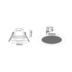 LED SPOT IP65 N.M. ROUND 5W 4.000K 230V AC 410Lm 120° Ra80 - Image 2