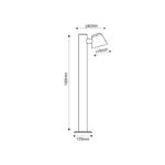 ^ΛΕΥΚΟ ΦΩΤΙΣΤΙΚΟ VIDA 1XGU10 MAX.35W IP44 ΜΕ ΚΟΛΩΝΑ & ΔΙΑΦΑΝΟ ΓΥΑΛΙ - Image 2