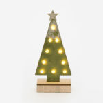^ "WOODEN GREEN TREE GOLD GLITTER STAR"