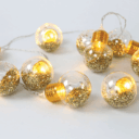 ^ "GLASS GOLD LED BULB"  10 LED ΛΑΜΠ. ΣΕΙΡΑ ΜΠΑΤ. (2xAA)