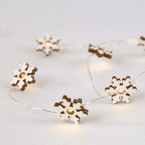 ^ "WOODEN SNOWFLAKE" 10 LED ΛΑΜΠ. ΣΕΙΡΑ ΜΠΑΤ.(2xAA)