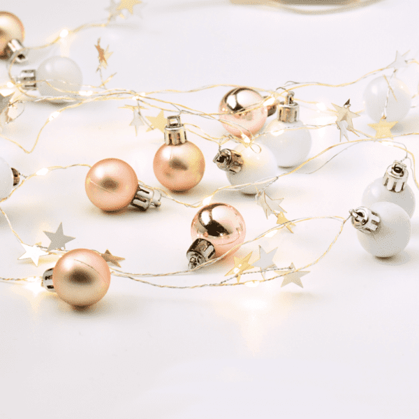 ^ "XMAS ΓΙΡΛΑΝΤΑ ΛΕΥΚΕΣ ΜΠΑΛΕΣ" 20 LED WW ΛΑΜΠΑΚ ΣΕΙΡΑ ΑΣΗΜΙ ΚΑΛ ΧΑΛΚΟΥ