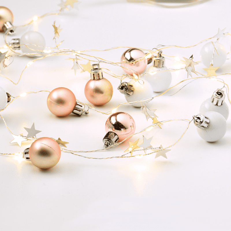 ^ "XMAS ΓΙΡΛΑΝΤΑ ΛΕΥΚΕΣ ΜΠΑΛΕΣ" 20 LED WW ΛΑΜΠΑΚ ΣΕΙΡΑ ΑΣΗΜΙ ΚΑΛ ΧΑΛΚΟΥ
