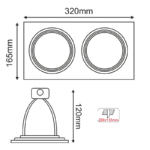 ^  ΣΠΟΤ AR111 XMS ΔΙΠΛΟ ΜΑΥΡΟ ΤΕΤΡΑΓΩΝΟ 320x165 - Image 2