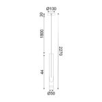 ^ΚΡΕΜΑΣΤΟ Φ/Σ LED 5W 3000K 300LM ESTRELA ΜΑΥΡΟ ΜΕΤ/ΚΟ IP20 D6XH228CM - Image 2