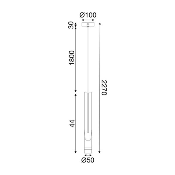 ^ΚΡΕΜΑΣΤΟ Φ/Σ LED 5W 3000K 300LM ESTRELA ΜΑΥΡΟ ΜΕΤ/ΚΟ IP20 D6XH228CM - Image 2
