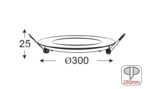 NETTO LED PANEL ΧΩΝ. ΣΤΡ. 26W 3.000K 1940Lm 230V Φ300 Ra80 - Image 2