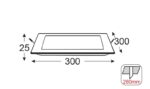 NETTO LED PANEL ΧΩΝ. ΤΕΤΡ. 26W 3.000K 1940Lm 230V 300mm Ra80 - Image 2
