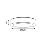 NETTO ROUND W CEIL. LED SLIM PANEL 50W 3000K 4000Lm 230V Φ600x40mm - Image 2