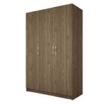 Ντουλάπα Τρίφυλλη 1211002 Καρυδί, 120x191x52, Genomax