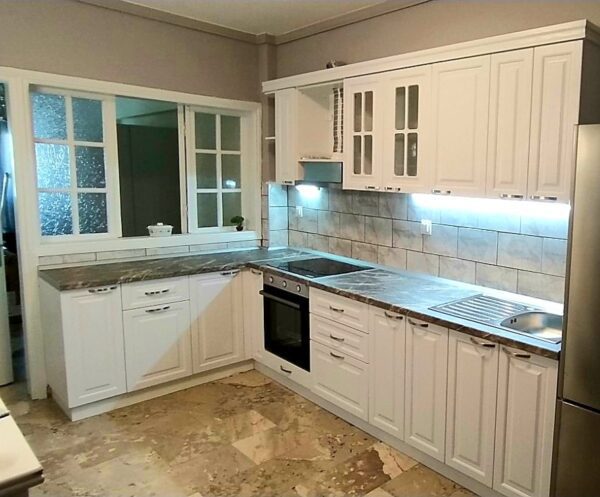 Σύνθεση Κουζίνας 5.40 μ ύψος 2,17 μ βάθος 0,60 μ, MDF Vintage 160/240, Genomax - Image 2