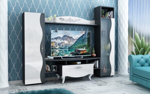 Σύνθετο Σαλονιού Lux-Smart Home, 240x47x186, Genomax - Image 2