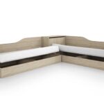 Κρεβάτι γωνιακό μπαούλο, Σόνομα, 1212001, Δώρο Μηχανισμός Ανύψωσης, 82/190, Genomax