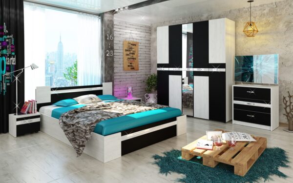 Σετ Κρεβατοκάμαρας 4 τεμαχίων 160/200, Stillo-Smart Home, Genomax - Image 1