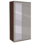 Ντουλάπα Δίφυλλη με καθρέφτη, AVA 201, 78x185x50, Genomax