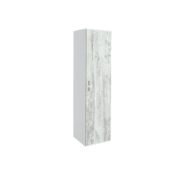 Ντουλάπα Μονόφυλλη, Λευκό/Crystal, AVA 1, 39x185x50, Genomax