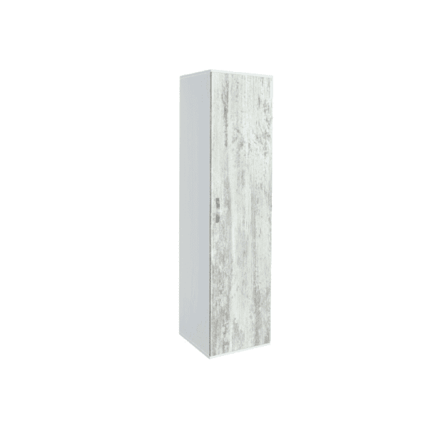 Ντουλάπα Μονόφυλλη, Λευκό/Crystal, AVA 1, 39x185x50, Genomax - Image 1
