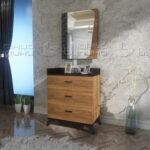 Συρταριέρα Kafe με ΔΩΡΟ καθρέπτη, 80/43/89,5 εκ., Genomax