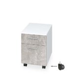 Συρταριέρα γραφείου με συρτάρι/ντουλάπι και ροδάκια για Buro, Genomax