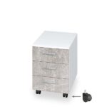 Συρταριέρα γραφείου με τρία συρτάρια και ροδάκια για Buro 3 Συρτάρια για BURO 40/45/51, 1219920767, Genomax