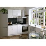 Σύνθεση Κουζίνας 2.40μ μήκος 2,17μ ύψος, 0,60μ βάθος, Λευκή, Luxury 120, Genomax