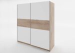 Ντουλάπα Συρόμενη, Modul 931, Σόνομα/Λευκό, 180x200x59, Genomax