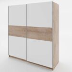 Ντουλάπα Συρόμενη, Modul 931, Σόνομα/Λευκό, 180x200x59, Genomax