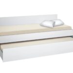 Κρεβάτι Καναπές με συρόμενο 2ο κρεβάτι Bisi Sandwich Λευκό, 87,6x197,7x73cm, Genomax