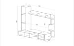 Σύνθετο Σαλονιού 220/180/45 εκ. Kraft, Genomax - Image 4