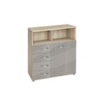 Τουαλέτα AVA 14-1000 Σόνομα με Γκρι γυαλιστερό, 100x90x43, Genomax