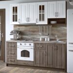 Σύνθεση Κουζίνας  4,00μ ύψος 2,17μ βάθος 0,60μ, MDF Vintage 202 με ΔΩΡΟ πάγκο , Genomax