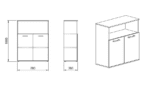 Βιβλιοθήκη 80x36x106, Modul 82, Genomax - Image 2