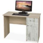 Γραφείο υπολογιστή, Buro 3 Crystal, 110/59/75 εκ., Genomax