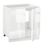 Ντουλάπι κουζίνας επιδαπέδιο για νεροχύτη 80εκ. λευκό, No 800 Luxury, Genomax