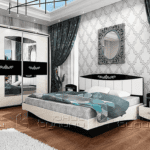 Σετ Κρεβατοκάμαρας 4 τεμαχίων 160/200, Carmen, Λευκό, 252,5/205/88 εκ., 1219920897, Genomax