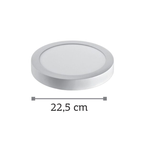 InLight LED Mounted Panel 20watt Στρογγυλό 3000Κ Θερμό Λευκό D:22,5cm (2.20.04.1) - Image 2
