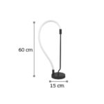 InLight Επιτραπέζιο φωτιστικό LED 18W 3000K από μαύρο μέταλλο και σωλήνα σιλικόνης D:60cm (3010) - Image 3