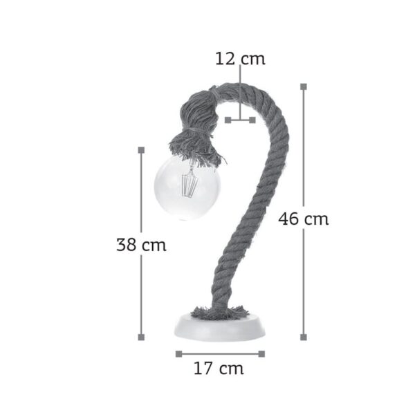 InLight Επιτραπέζιο φωτιστικό από καφέ σχοινί 1XE27 D:46cm (3439-WH) - Image 2