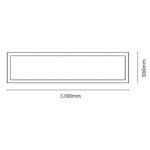 InLight LED Panel 48watt Παραλληλόγραμμο 4000Κ Φυσικό Λευκό D:120cmX30cm (2.50.01.2) - Image 2