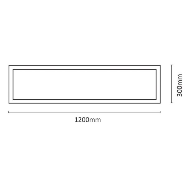 InLight LED Panel 48watt Παραλληλόγραμμο 4000Κ Φυσικό Λευκό D:120cmX30cm (2.50.01.2) - Image 2