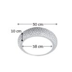InLight Πλαφονιέρα οροφής λευκή από γύψο 4XE27 D:50cm (42155-Α) - Image 3