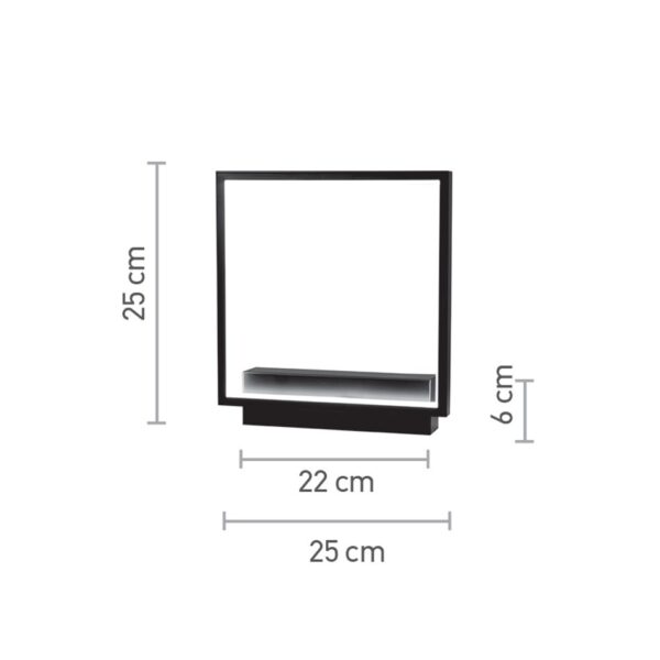 InLight Επιτοίχιο φωτιστικό LED 18W 3000K από αλουμίνιο σε μαύρη απόχρωση D:25cm (43034) - Image 3
