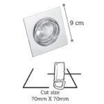 InLight Χωνευτό σποτ από λευκό μέταλλο 1XGU10 D:9cm (43278-Λευκό) - Image 2