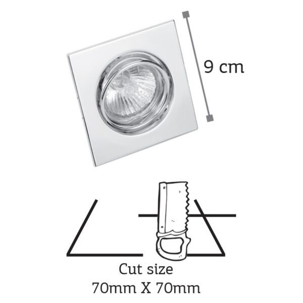 InLight Χωνευτό σποτ από λευκό μέταλλο 1XGU10 D:9cm (43278-Λευκό) - Image 2