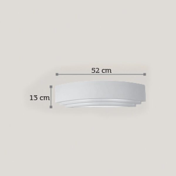 InLight Επιτοίχιο φωτιστικό λευκό από γύψο 2XE24 D:52cm (43389) - Image 2