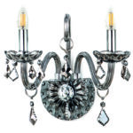 InLight Επιτοίχιο φωτιστικό από φιμέ γυαλί και κρύσταλλα 2XE14 D:35cm (43391-2-FIME)