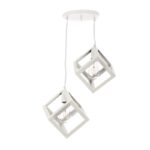 InLight Κρεμαστό φωτιστικό από λευκό μέταλλο 2XE27 D:20cm (4400-2-WH-ΡΟΖΕΤΑ)